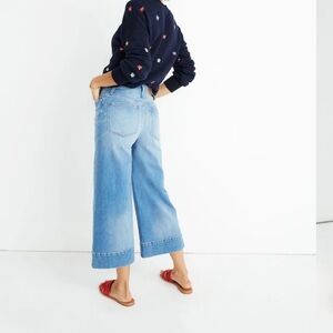 Madewell Petite Wide-Leg Crop Jeans in Delancey Wash